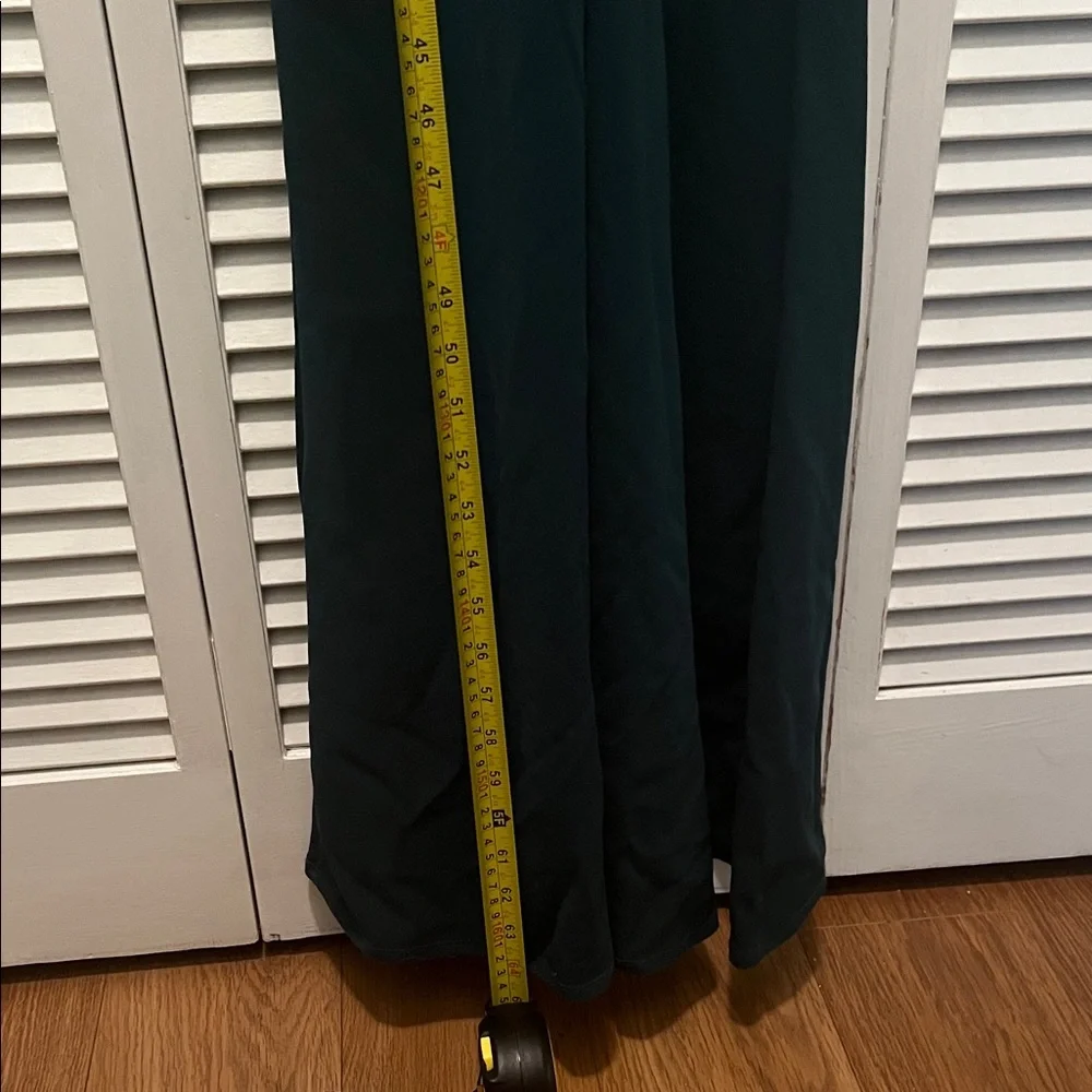 #101**Elegant (Large ) Hunter Green Spaghetti Strap Dress - Picture 5 of 12